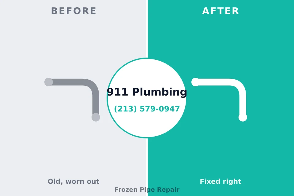 Before and after: plumbing repair Moody AFB, GA